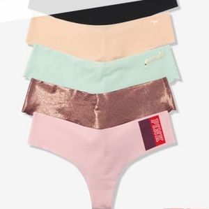 VS PINK: 5 No Show Thongs
